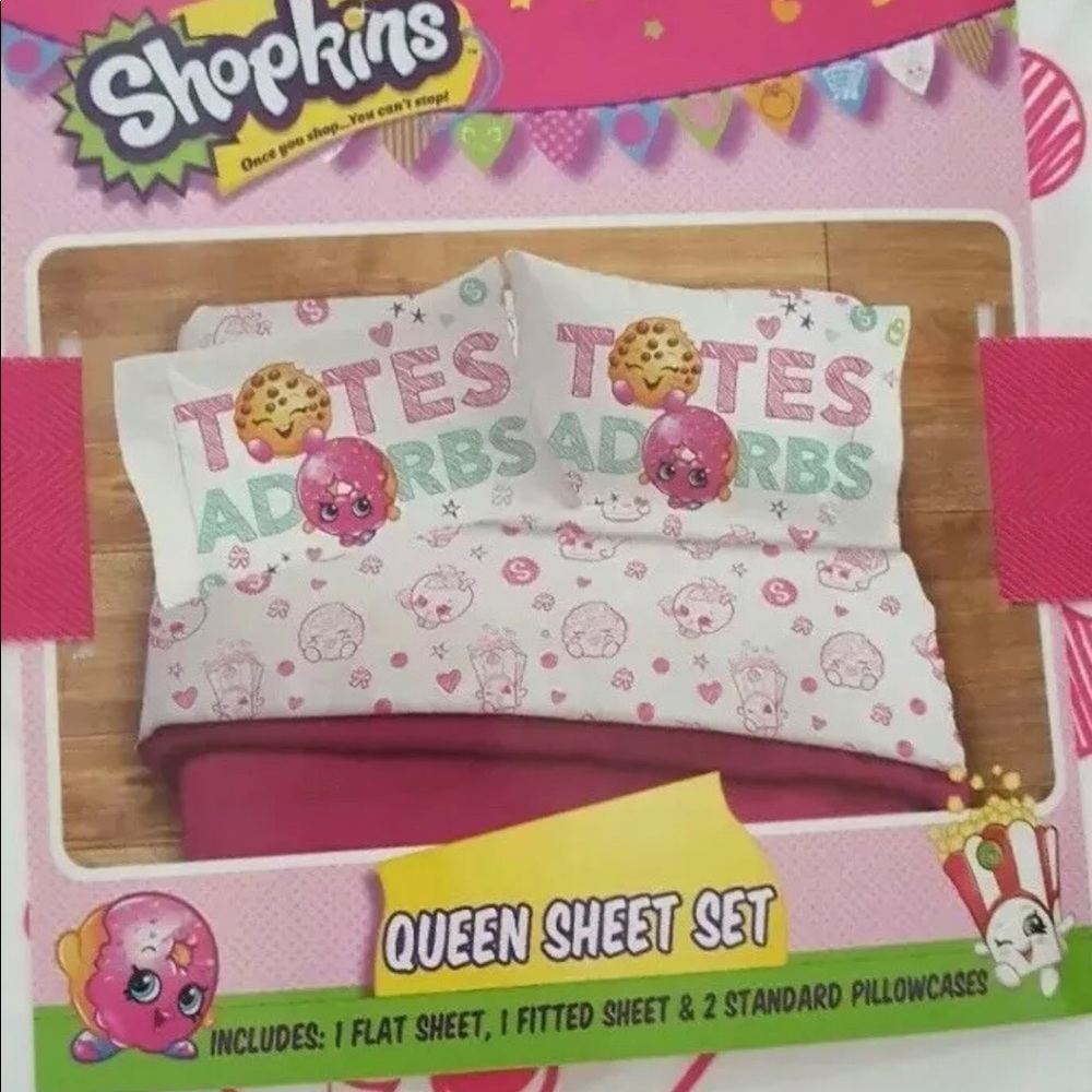 Shopkins Queen Sheets Set